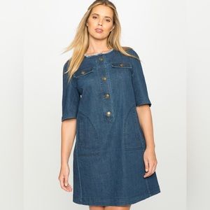 Eloquii denim short sleeve dress women’s plus 22